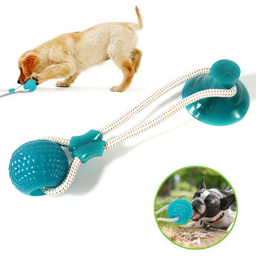 Pet Toys with Suction Cup Cleaning Chewing Rubber Dog Toys