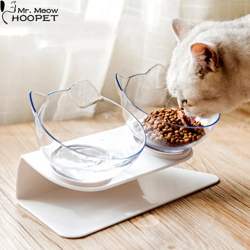 Hoopet Double Feed Bowl For Cats