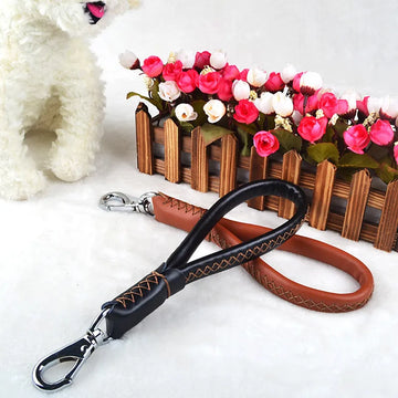 1PC New Leather Dog Collars And Leashes