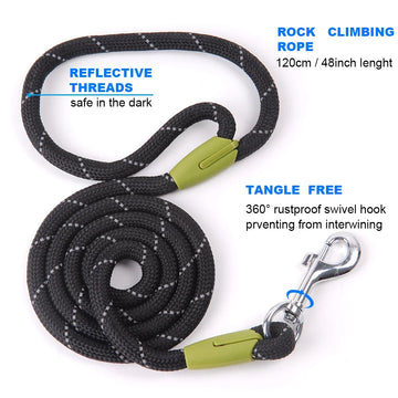 Dog Leash Rope Reflective Dog Leashes Coller Harnesses