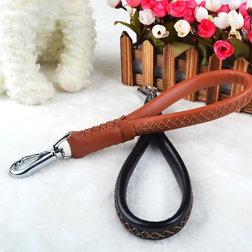 1PC New Leather Dog Collars And Leashes