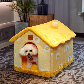 Foldable Dog House Kennel Dog Bed Mat