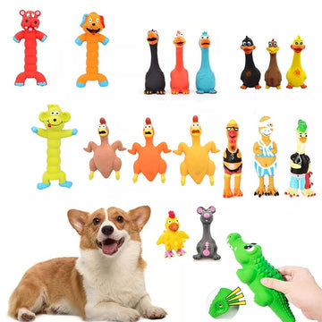 Squeaky Dog Rubber Toys Dog Latex Chew Toy