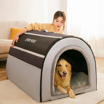 Winter Foldable Dog House  Sleep Kennel Bed