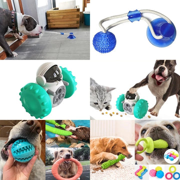 Dog Toys Interactive Suction Cup Push Ball Toys