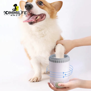 Automatic Pet Dog Foot Washer Cleaner Brush