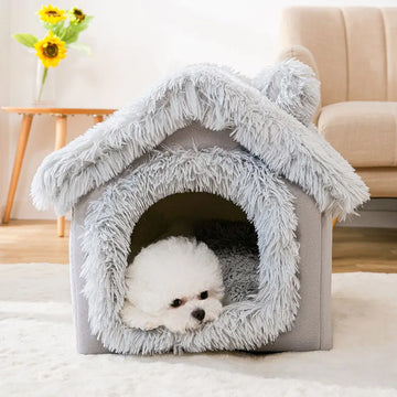 Medium Indoor Soft Comfortable Winter Warm  Dog Bed