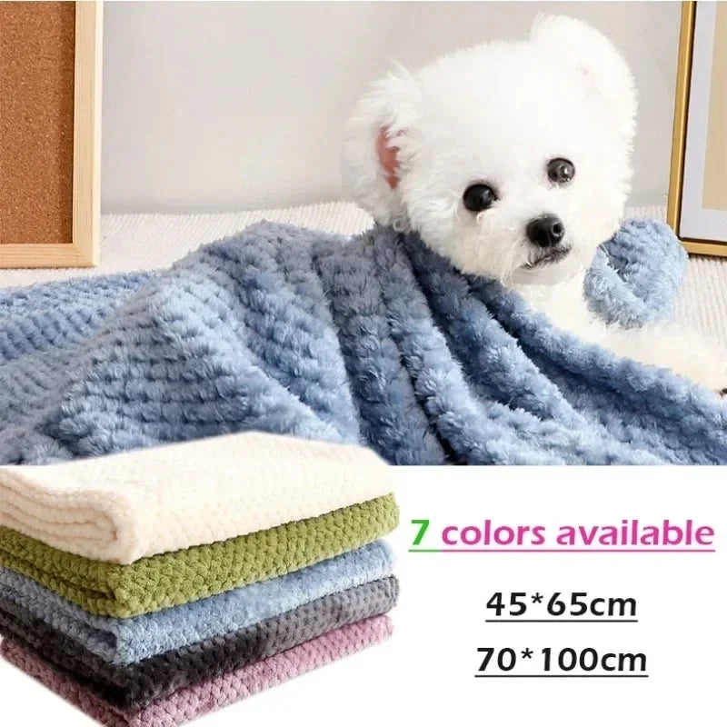 Fluffy Soft Blankets Dog Blanket Winter Warm Dog Cover